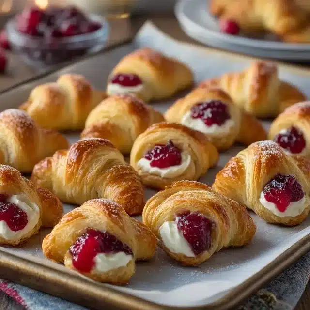Cranberry Cream Cheese Crescent Bites