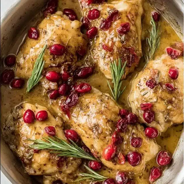 Cranberry Rosemary One Pan Chicken