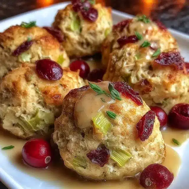 Cranberry & Turkey Stuffing Balls
