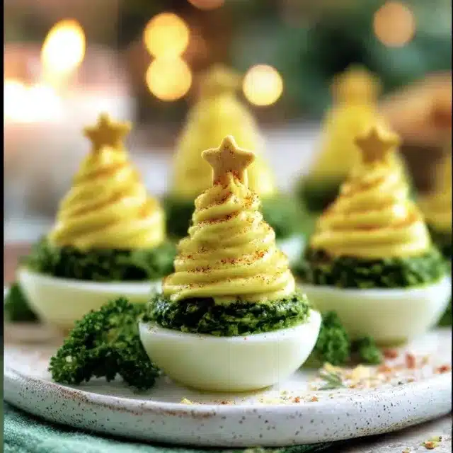 Deviled Egg Christmas Trees