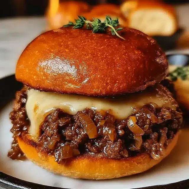 French Onion Beef Sloppy Joes
