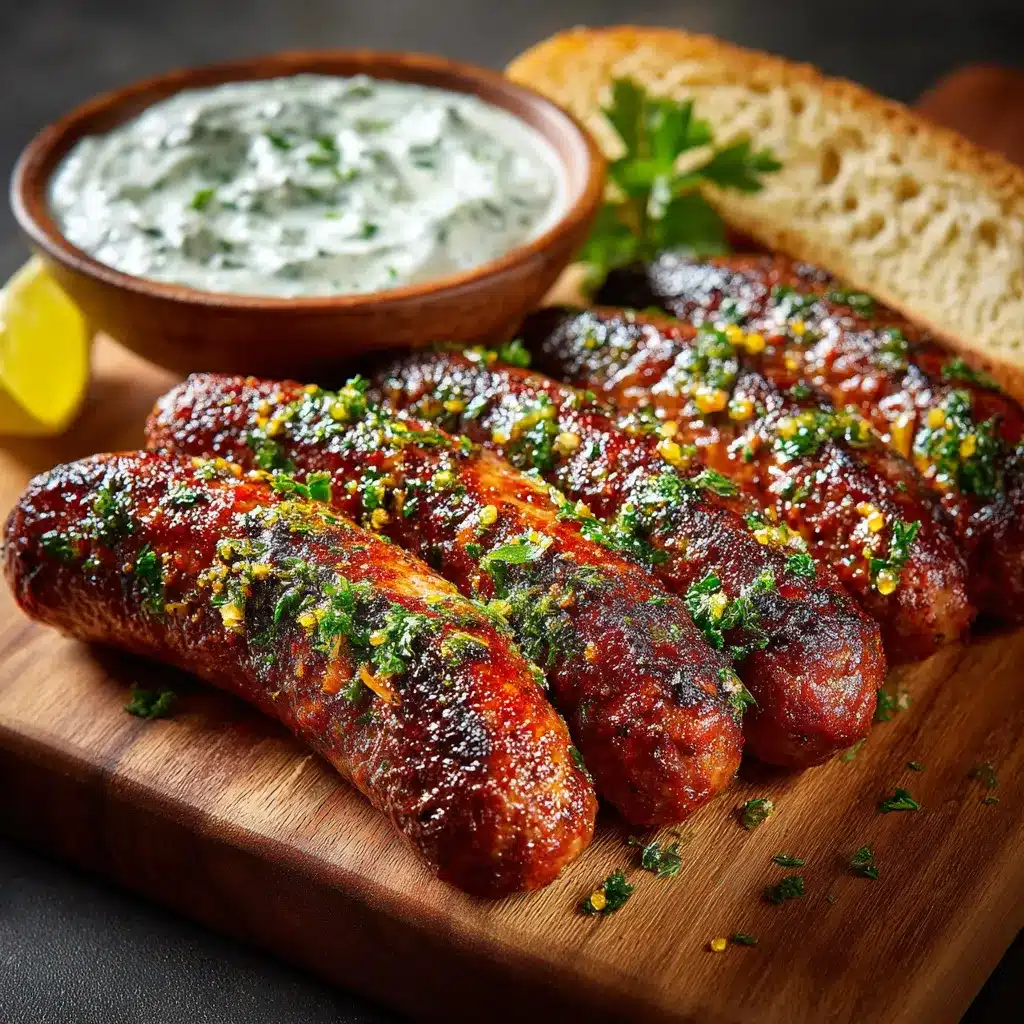 Homemade Merguez With Herby Yogurt