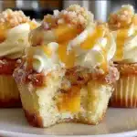Honey Peach Cream Cheese Cupcakes