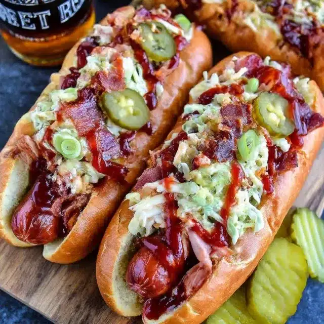Loaded Kansas City Hot Dogs