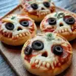 Mini Skull Pizzas Halloween