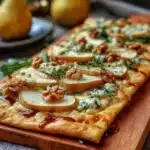 Pear, Gorgonzola, and Walnut Flatbread