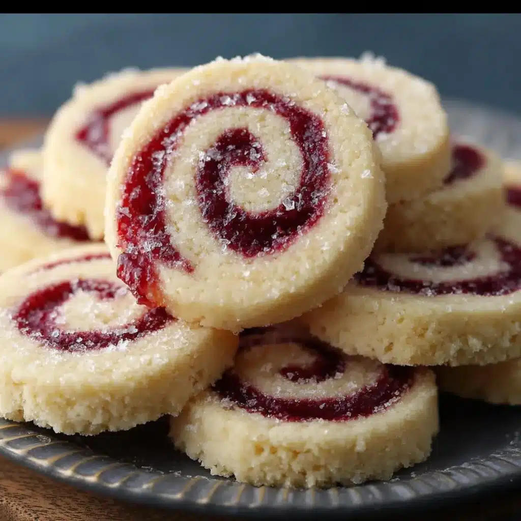Rasberry Swirt Shortbread Cookies