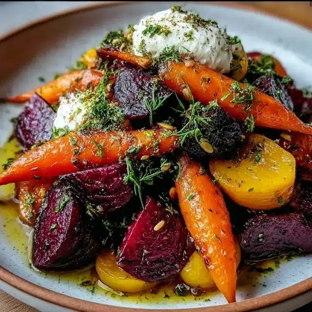 Roasted Beets and Carrots Salad