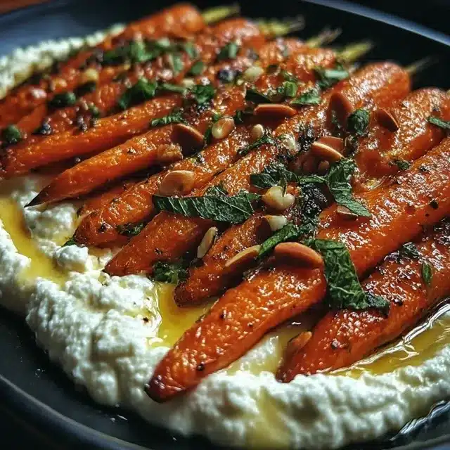 Roasted Carrots With Whipped Ricotta and Hot Honey