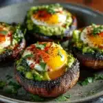 Avocado & Egg Stuffed Mushrooms