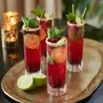 Blood Orange Ginger Cranberry Mojito’s