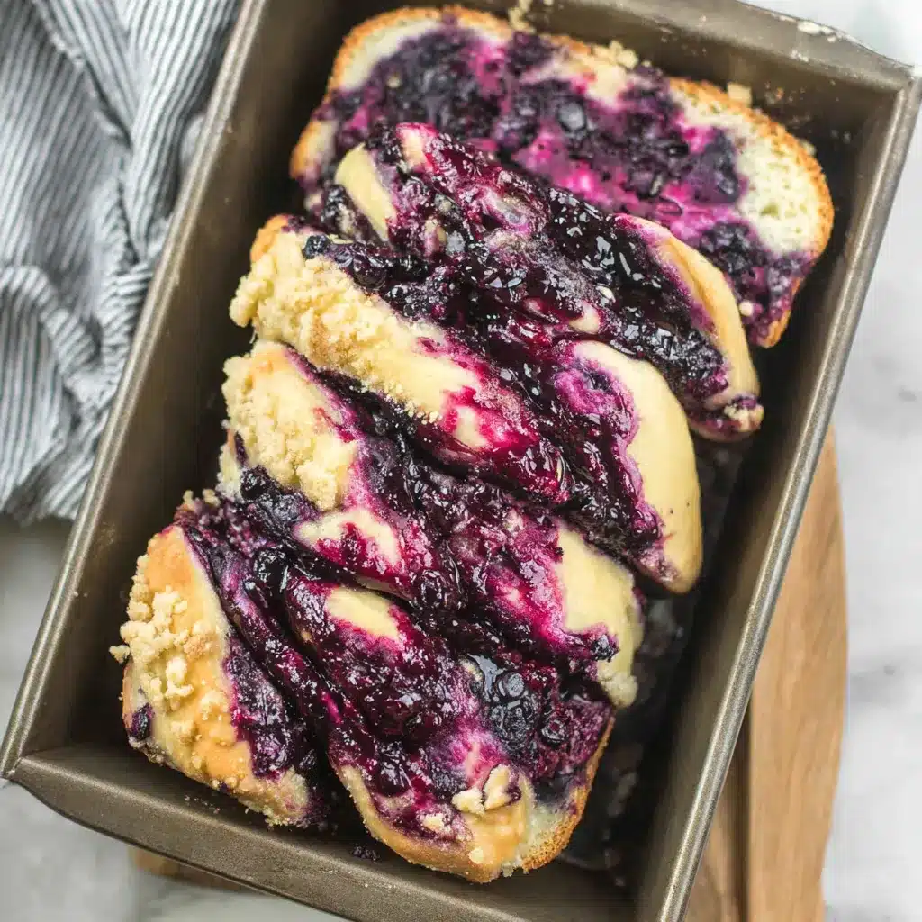 Blueberry Babka with Almond Streusel