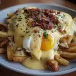 Breakfast Poutine with Hollandaise Sauce