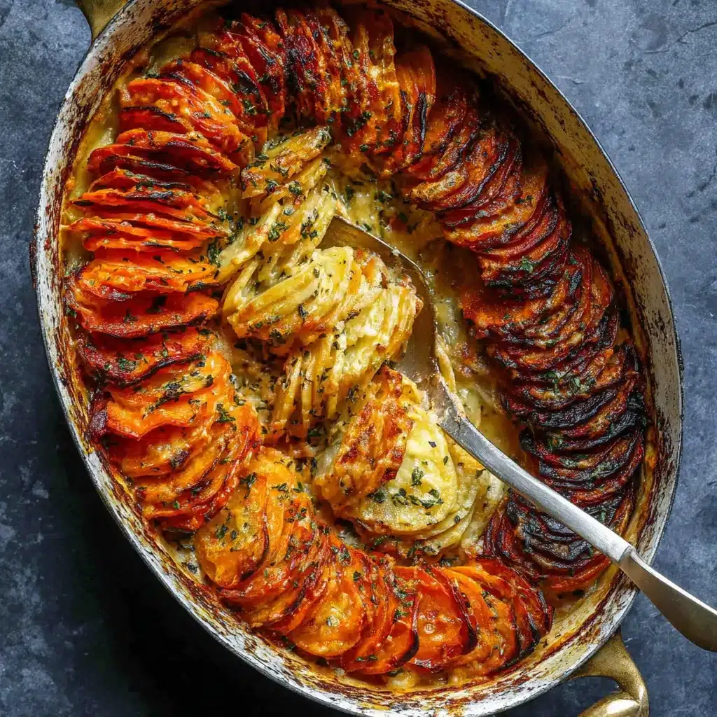 Cheesy Root Vegetable Gratin