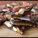 Chocolate Caramel Marshmallow Whiskey & Bacon Bark
