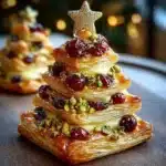 Cranberry, Camembert & Pistachio Christmas Tree Puff Pastry