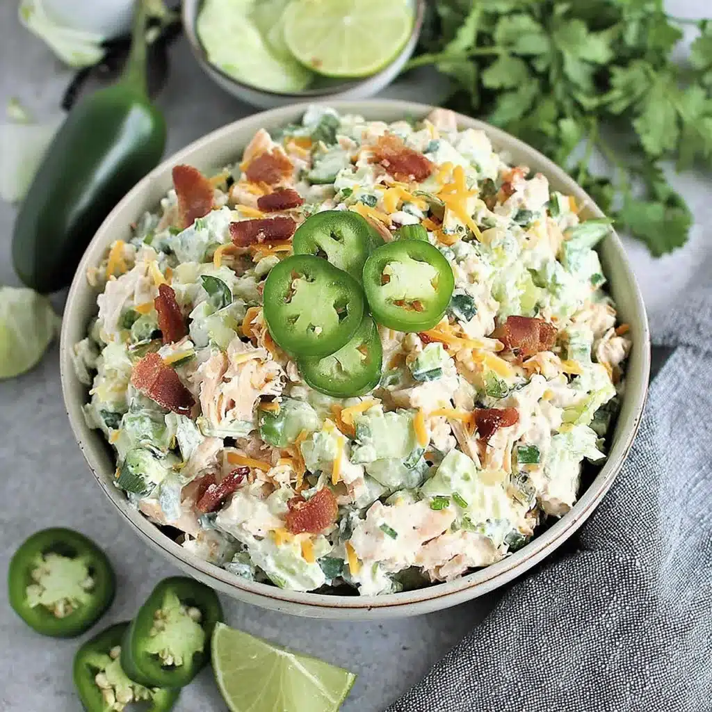 Low Carb Jalapeno Popper Cottage Cheese Chicken Salad
