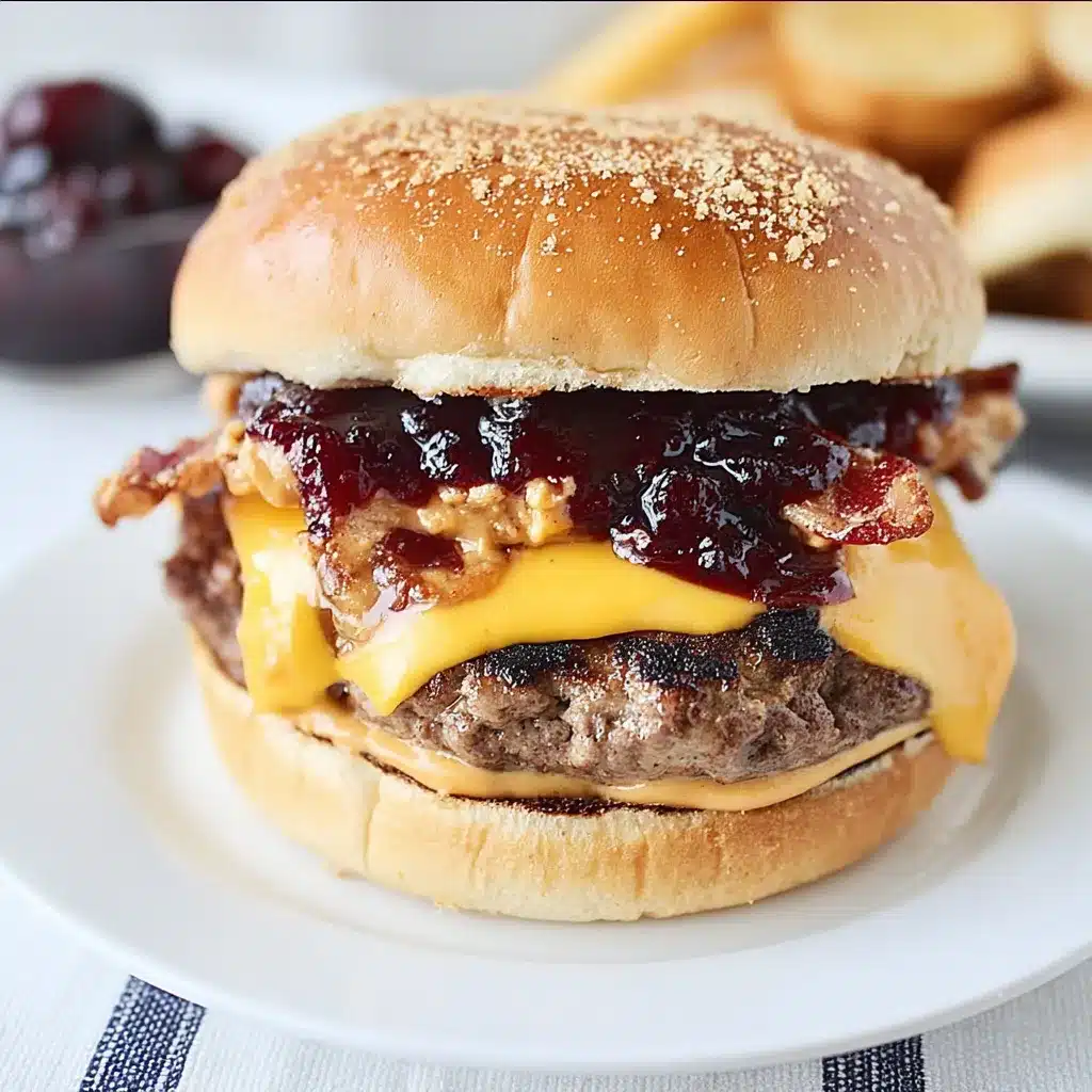 Peanut Butter & Jelly Bacon Cheeseburger