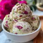 Rose Pistachio Cheesecake Ice Cream
