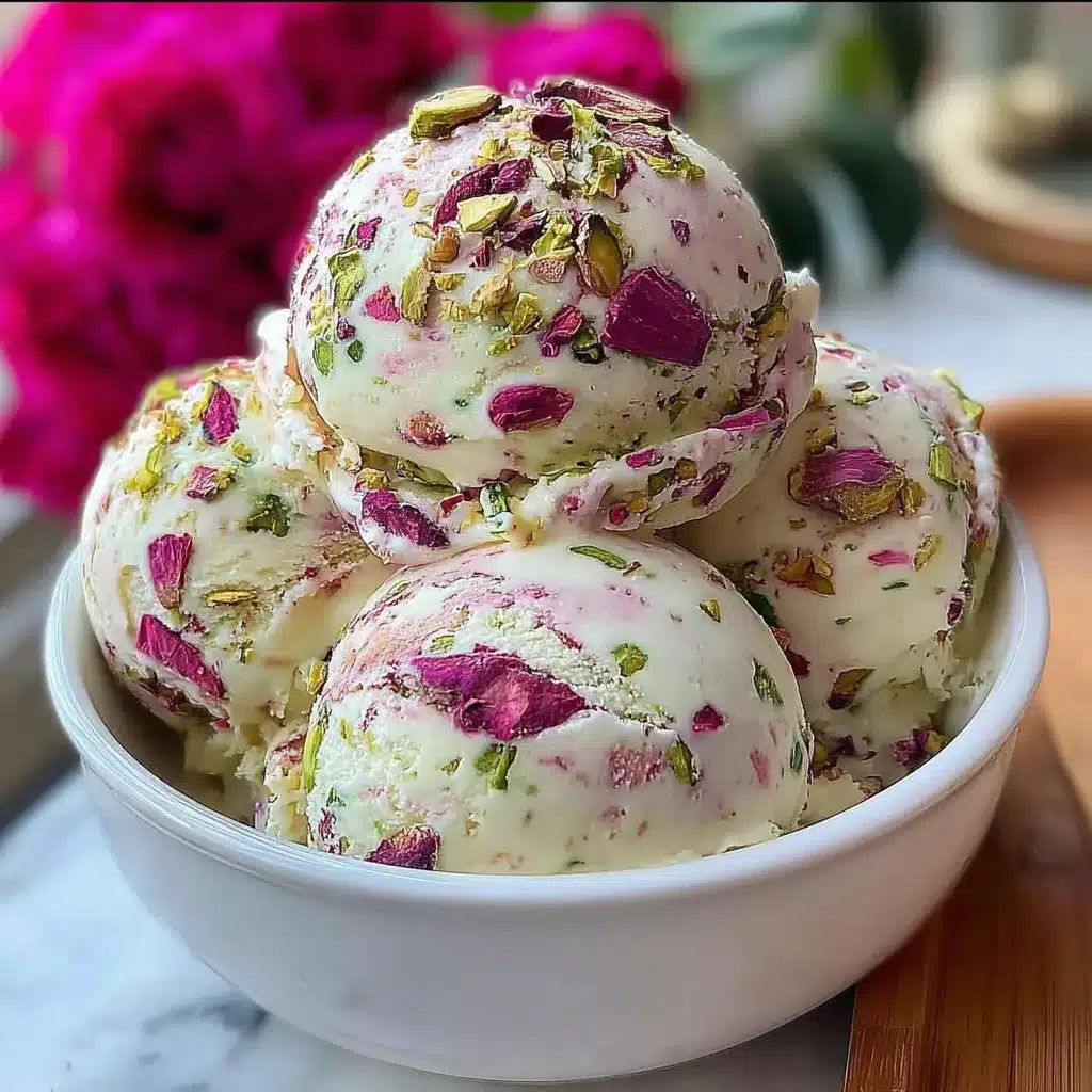 Rose Pistachio Cheesecake Ice Cream
