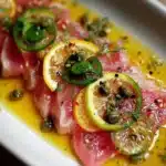Tuna Crudo with Citrus Caper Vinaigrette