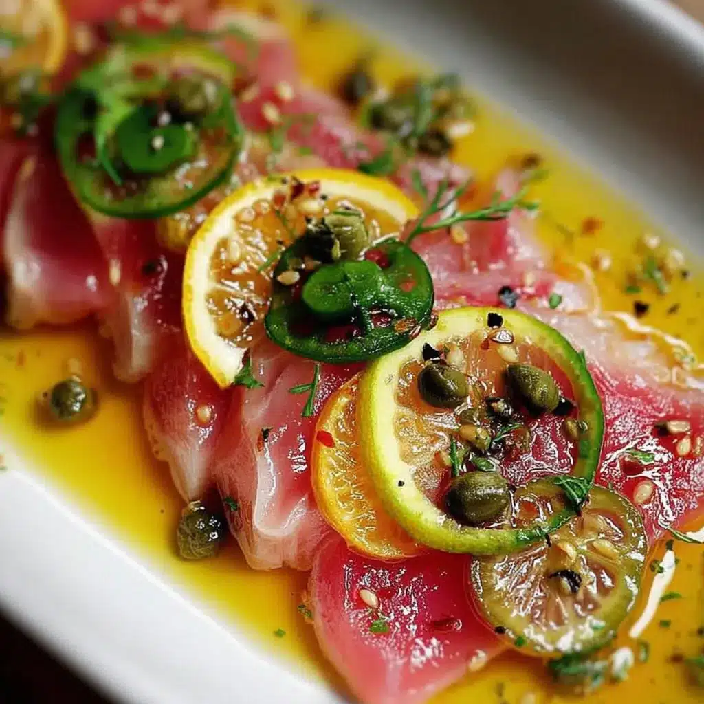 Tuna Crudo with Citrus Caper Vinaigrette
