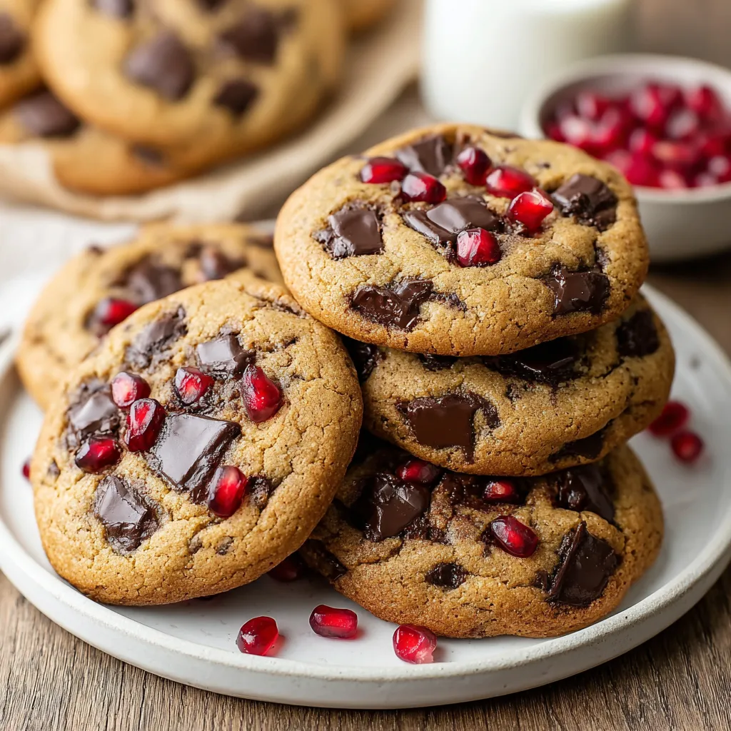 Chocolate Chip Cookies with Pomegranate Seeds