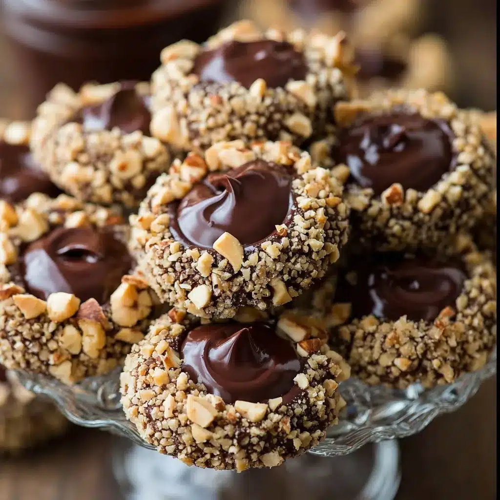 Chocolate Hazelnut Thumbprint Cookies