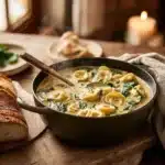 Creamy Tortellini & Spinach Soup