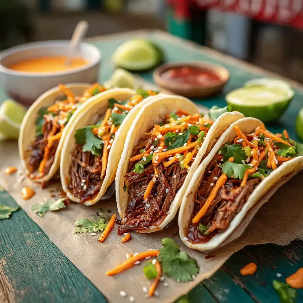 Crockpot Fire Korean Beef Tacos