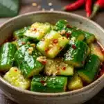 Fire Spicy Smashed Cucumber Salad