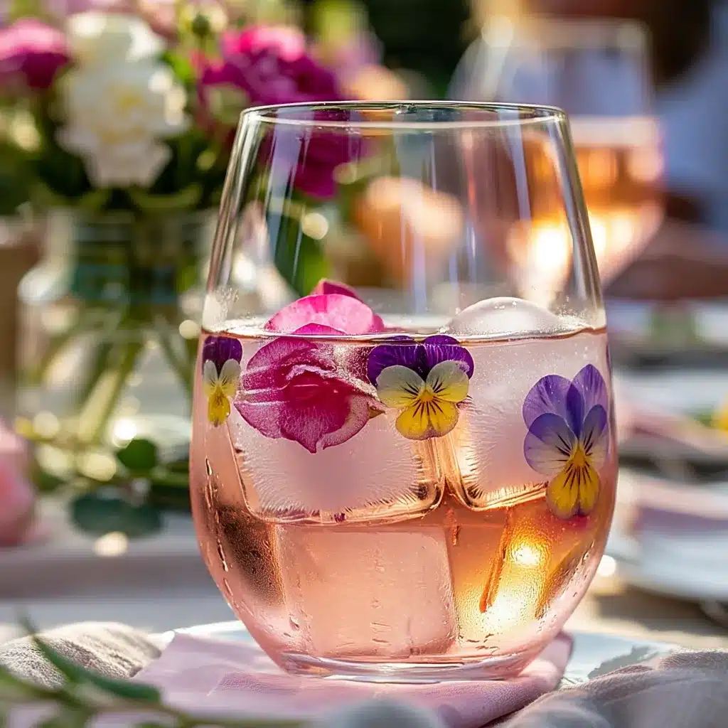Floral Ice Cube Rosé Spritz