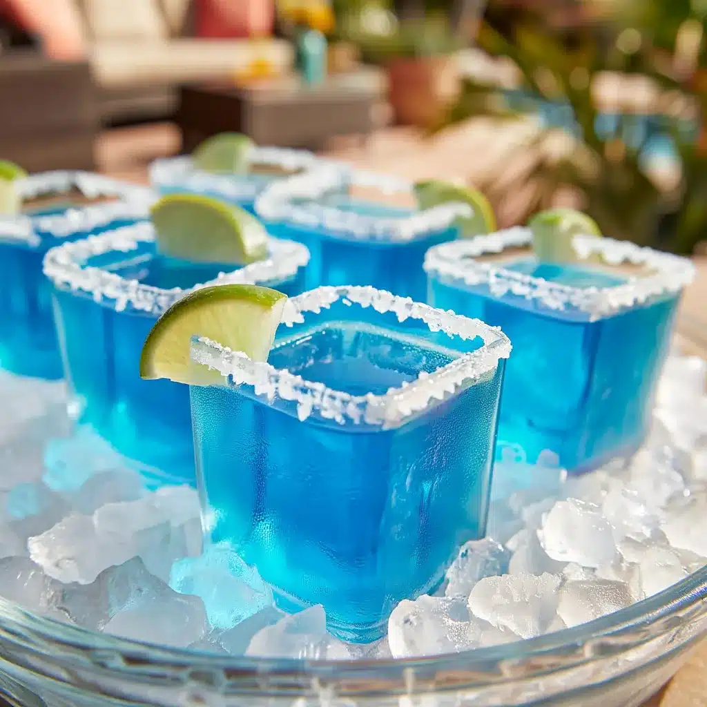 Frozen Blue Margarita Jello Shots