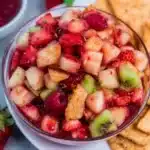 Fruit Salsa with Cinnamon Sugar Tortilla Chips