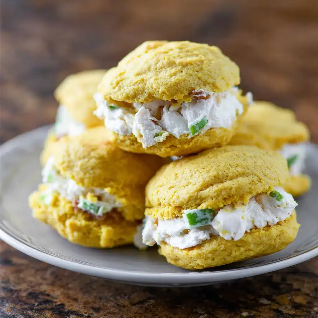 Jalapeno Cornbread Whoopie Pies with Bacon Goat Cheese