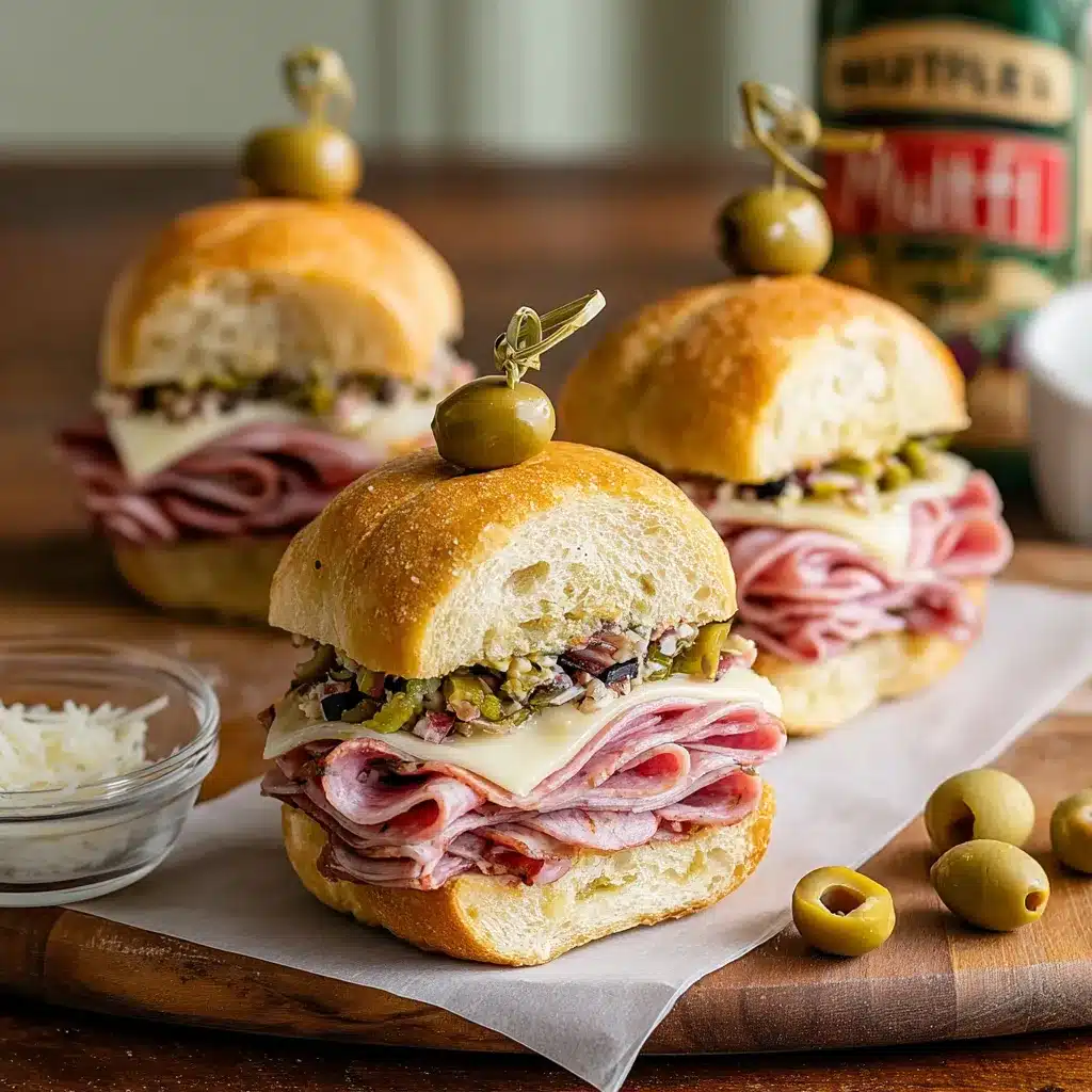 Mini Muffuletta Sandwiches
