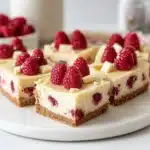 Raspberry White Chocolate Cheesecake Bars