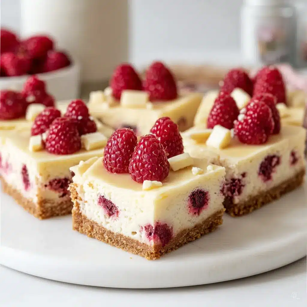 Raspberry White Chocolate Cheesecake Bars