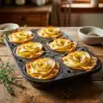 Rose-Shaped Potato Gratin Stacks