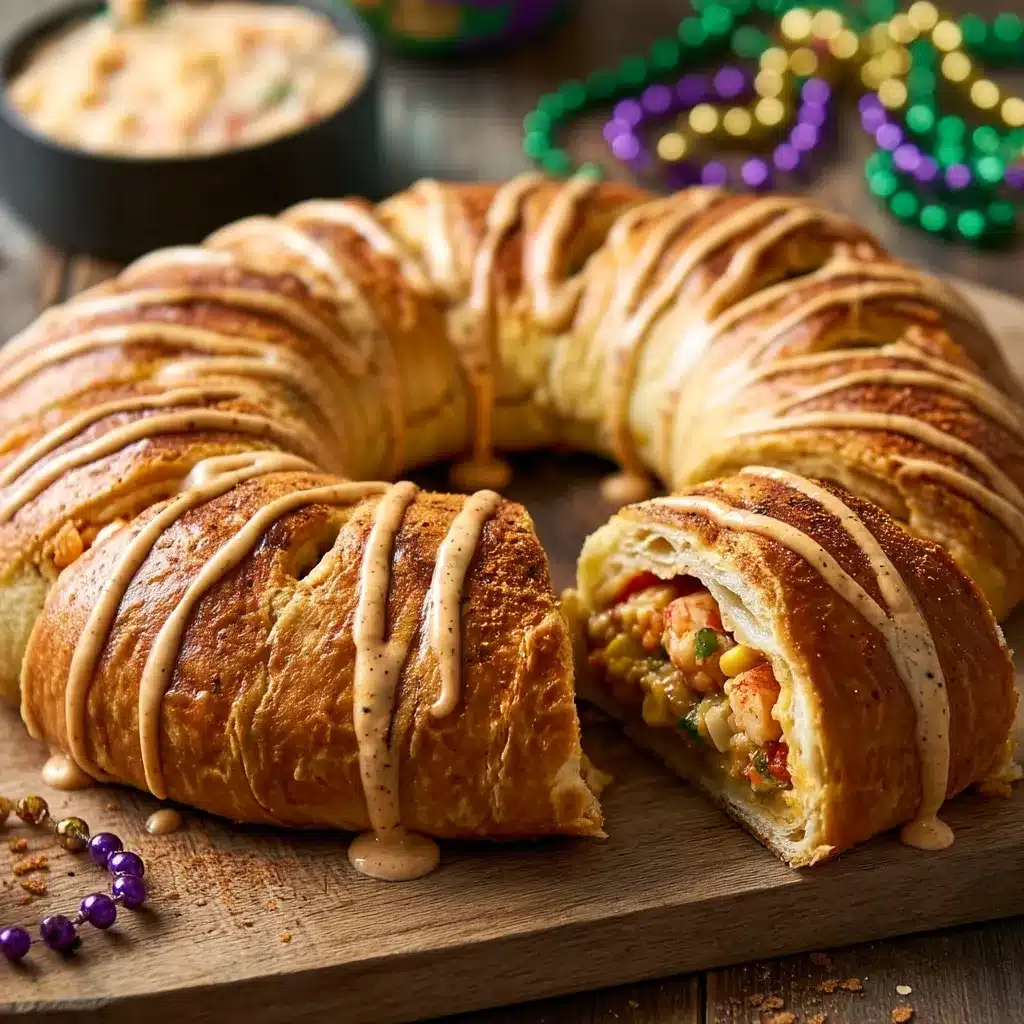 Savory Crawfish & Corn King Cake