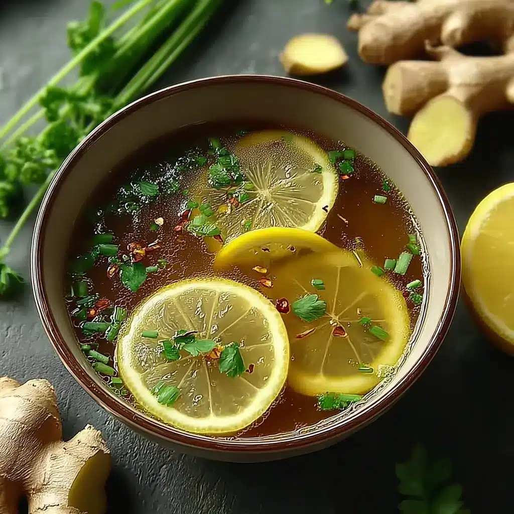 Anti-Inflammatory Miso Ginger Broth with Lemon