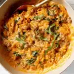 Creamy Tomato Sauce Ground Beef Orzo