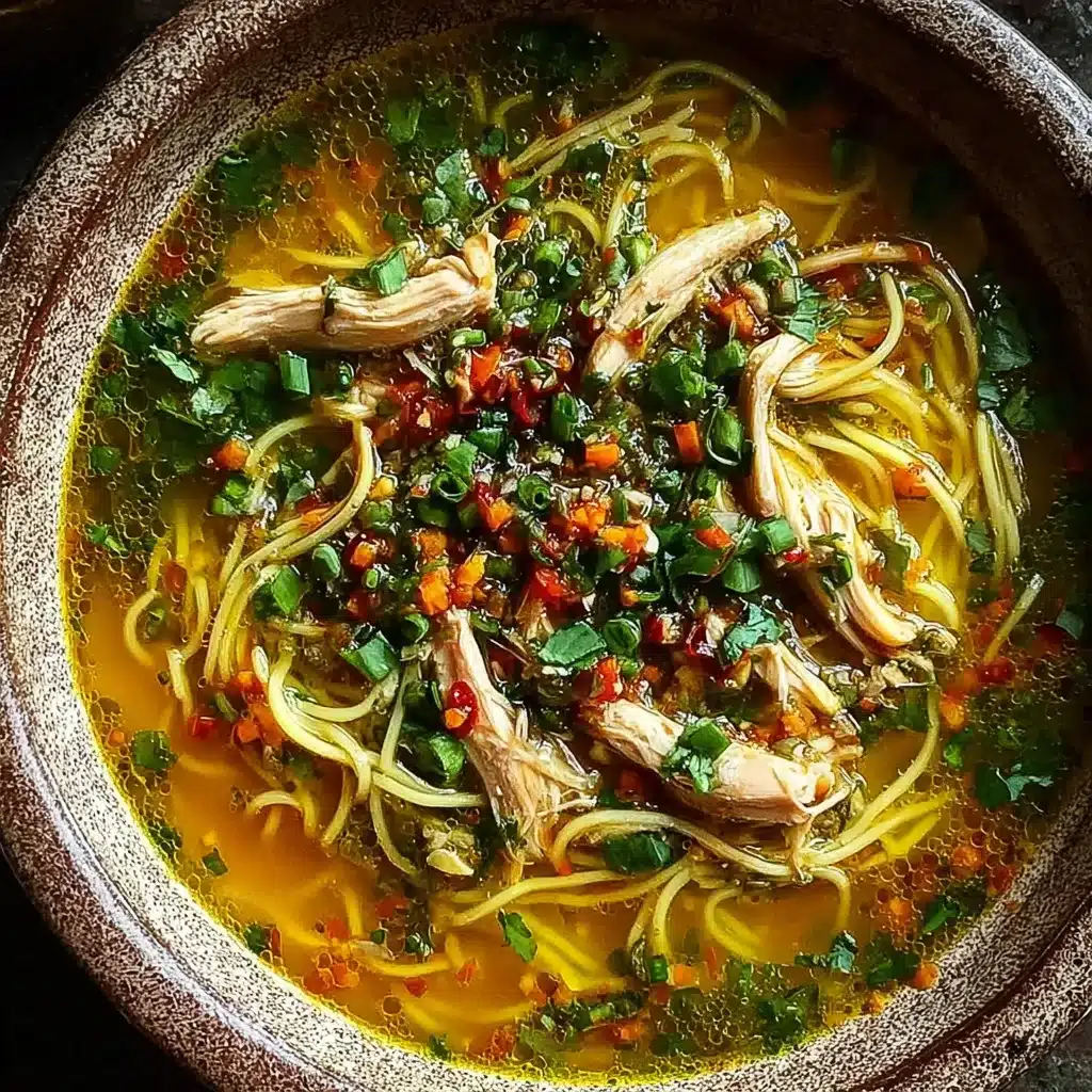 Ginger Garlic Chicken Noodle Soup