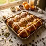 Hot Cross Buns with Cardamom
