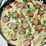 Keto TikTok Cajun Sausage Cabbage Alfredo