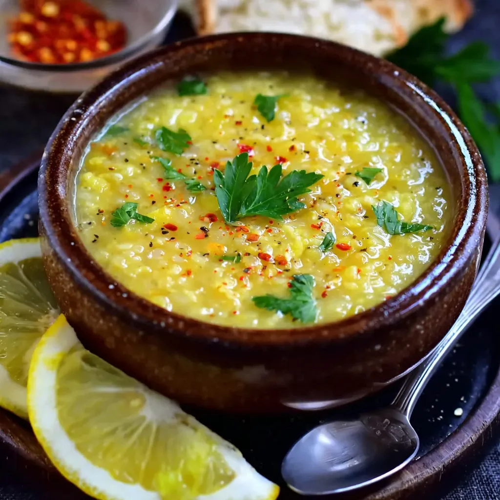 Lebanese Lemon Lentil Soup