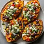 Mediterranean Stuffed Sweet Potatoes