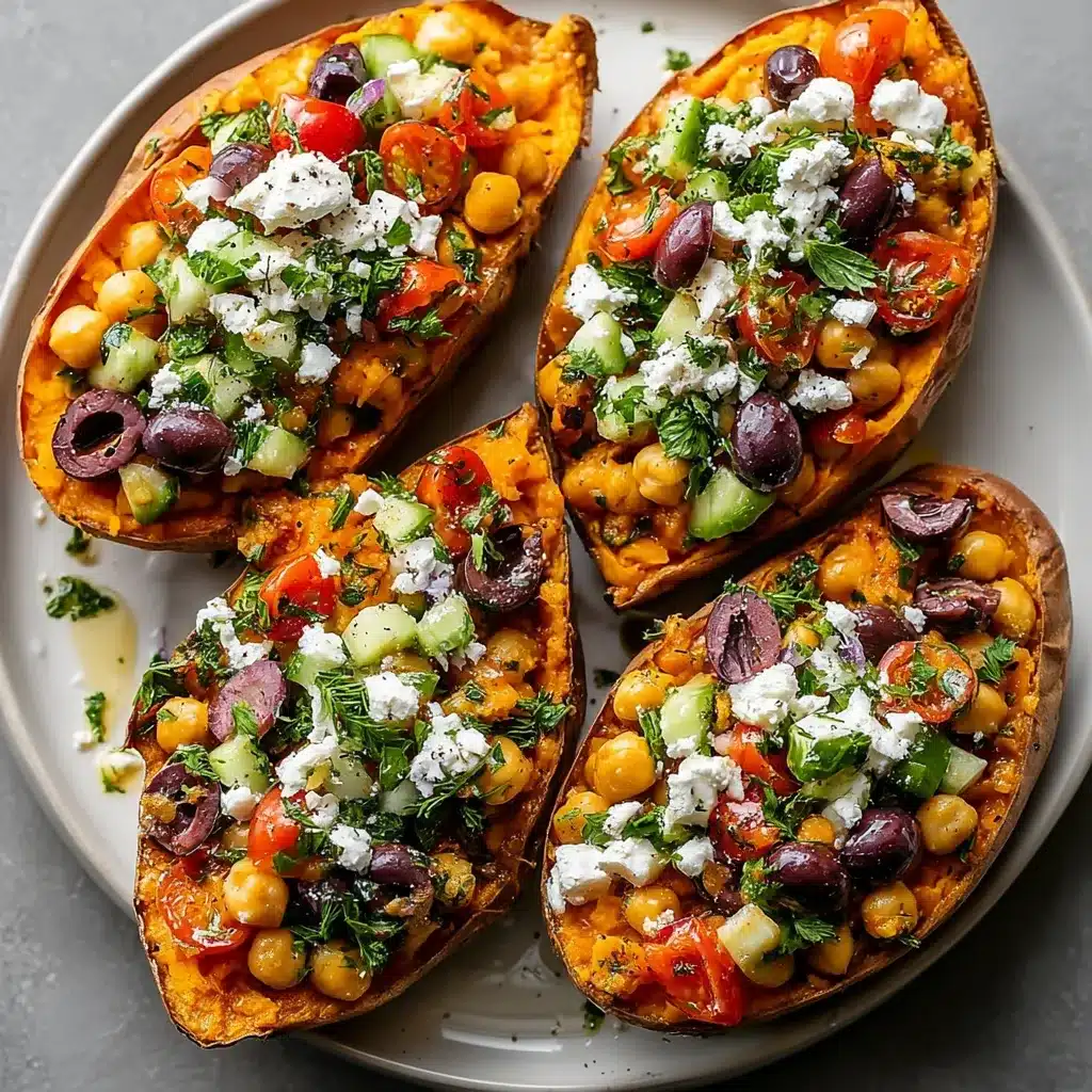 Mediterranean Stuffed Sweet Potatoes