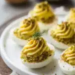 Pistachio-Crusted Deviled Eggs