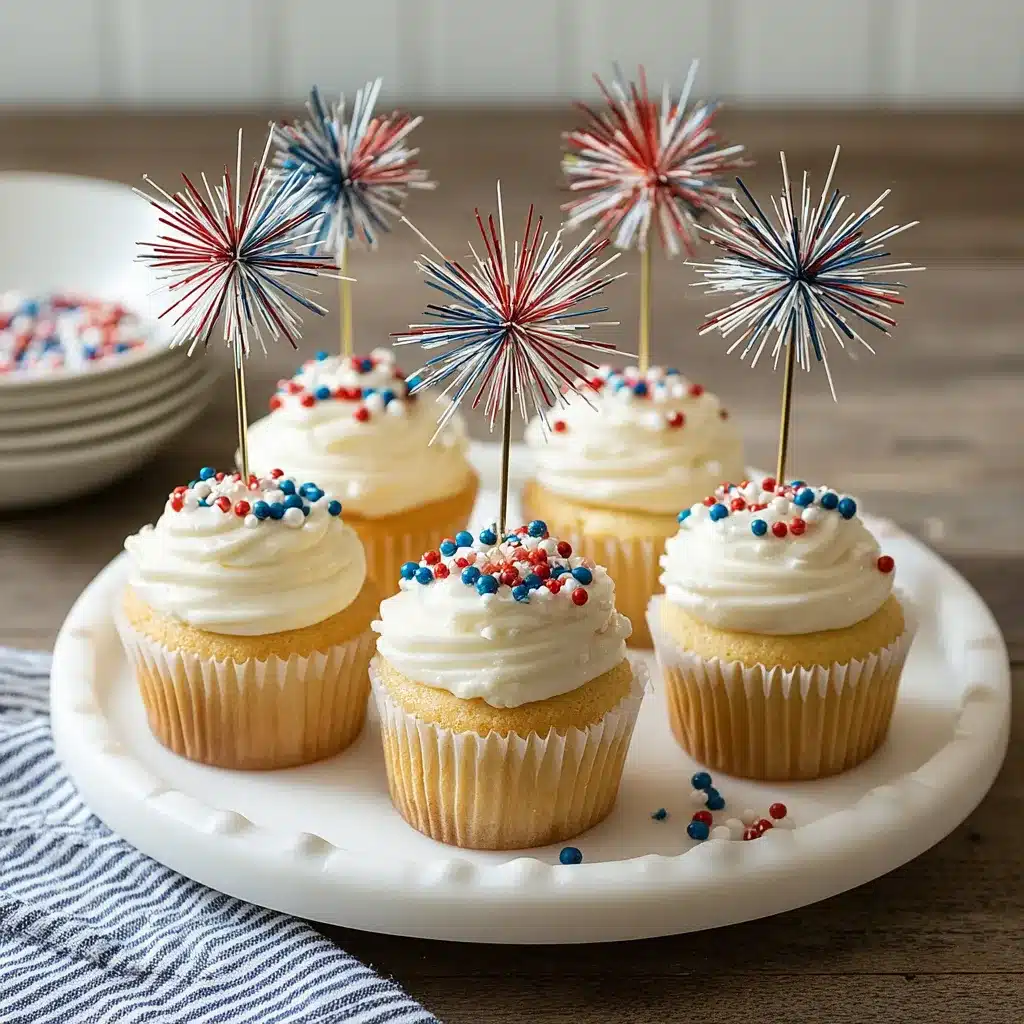 4th of July Sparkler Cupcakes